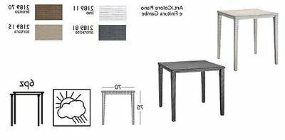 tavolo orazio 70x70 cm effetto rattan