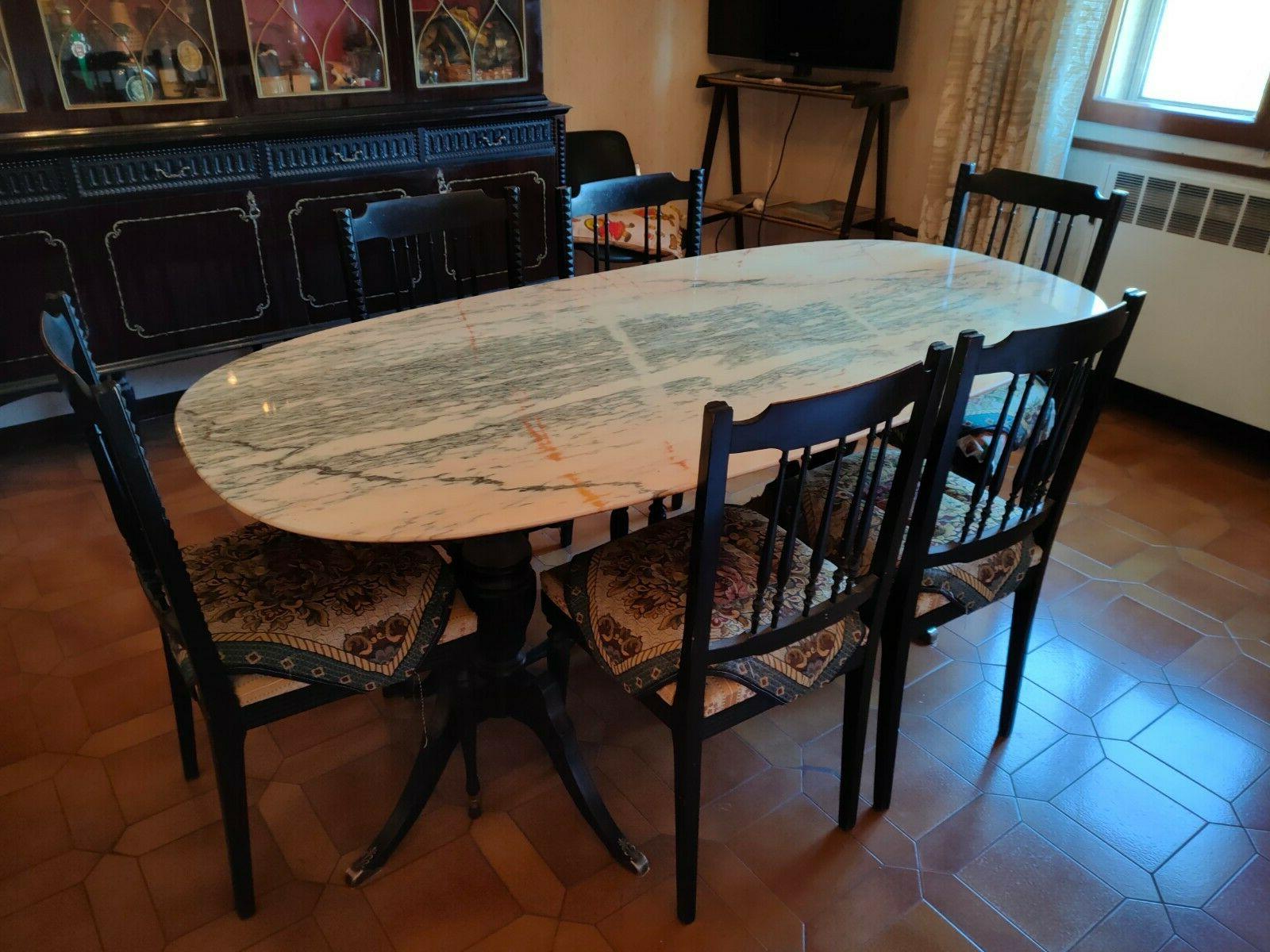 tavolo ovale in legno massello con top