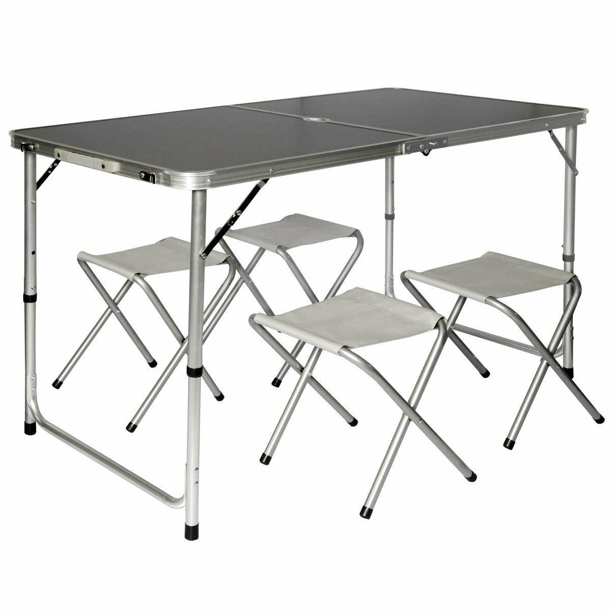 tavolo per campeggio giardino 120x60x70cm pieghevole forma