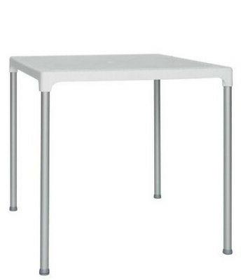 tavolo per esterno 75x75x72 in alluminio e