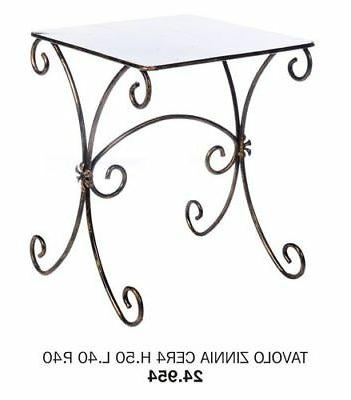 tavolo per esterno in ferro battuto pianale