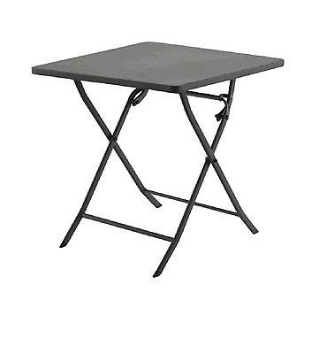 tavolo per esterno pieghevole 70x70 grigio arredo