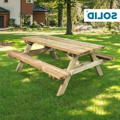 tavolo picnic in legno di pino impregnato