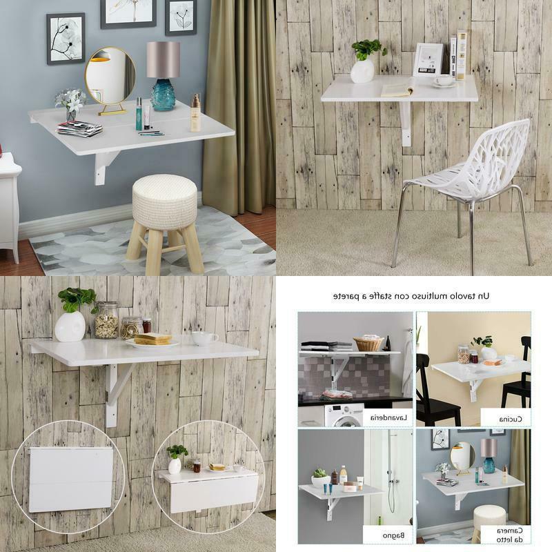 tavolo pieghevole a muro in legno 80x60x45cm