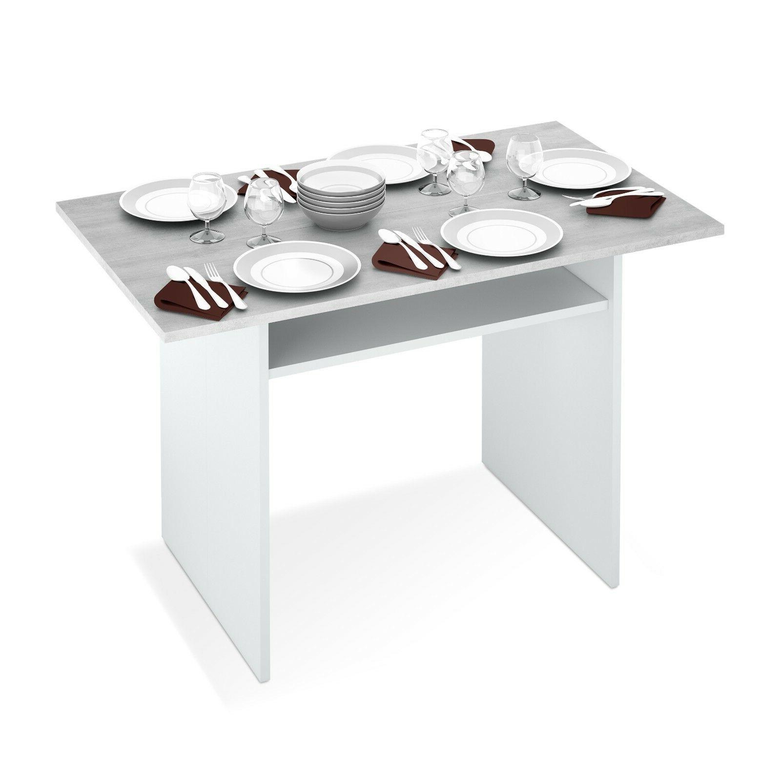 tavolo pieghevole apertura a libro bianco e