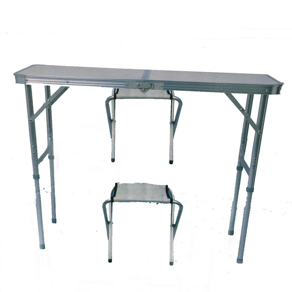 tavolo pieghevole campeggio e 2 sedie da