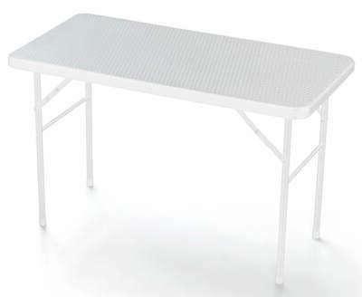 tavolo pieghevole da giardino 122x60x72 cm in