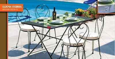 tavolo pieghevole in acciaio verniciato apollo 140x80