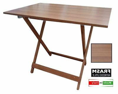 tavolo pieghevole in formica cm 60x90 noce