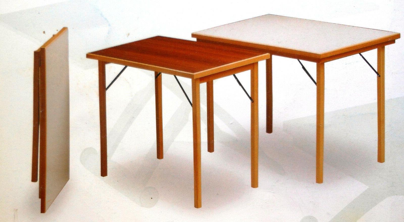 tavolo pieghevole in legno colore bianco