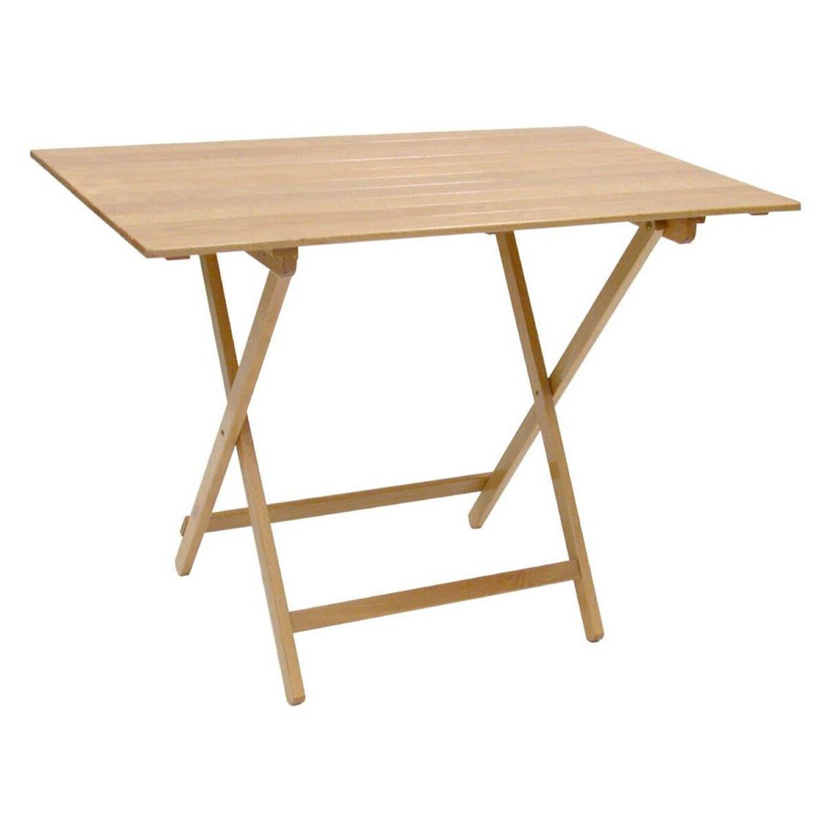 tavolo pieghevole in legno colore naturale 95x60cm