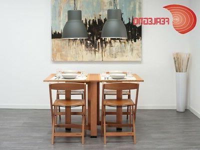 tavolo pieghevole legno 6 persone colore noce