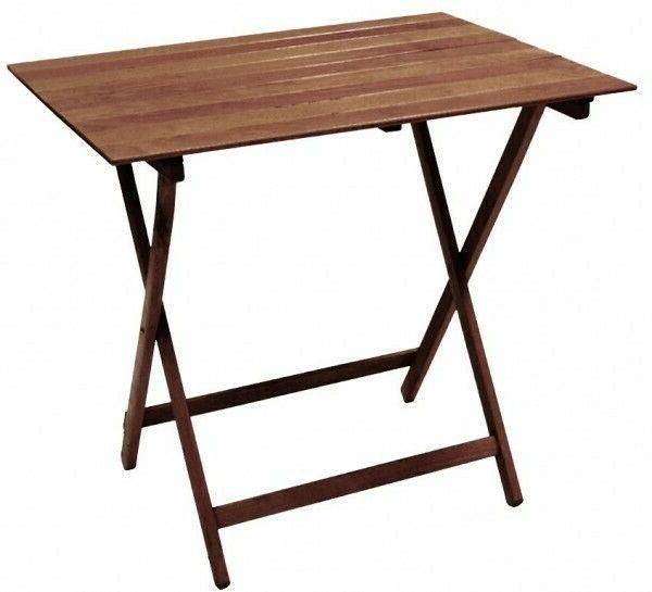 tavolo pieghevole legno noce 60x80 h74 giardino