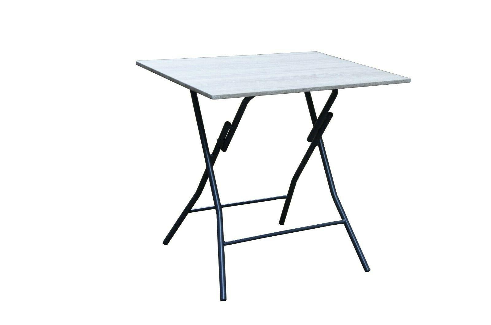 tavolo pieghevole rettangolare grigio in mdf 80x60