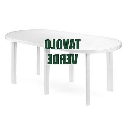 tavolo plastica giardino esterno 180x90 h72 ovale