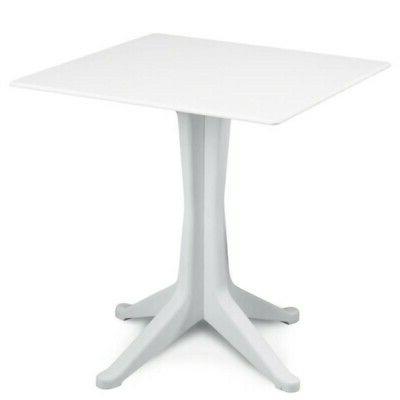 tavolo ponente bianco quadrato 70x70x72cm in polipropilene