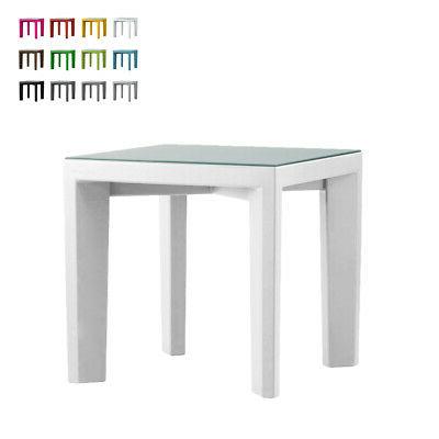 tavolo quadrato 75x75 gino top in vetro