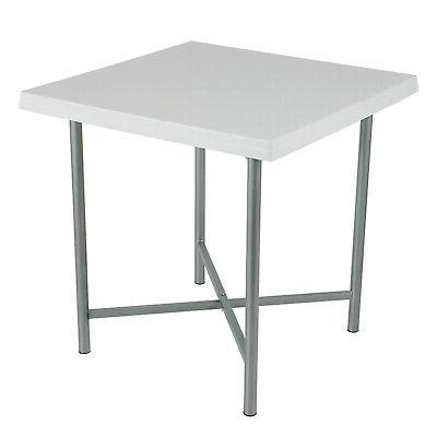 tavolo quadrato alvaro plastica bianco 80 x