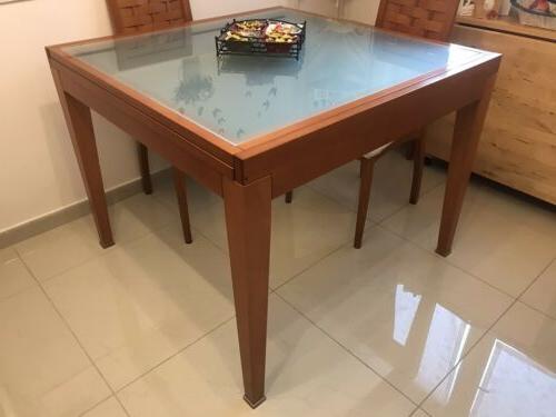 tavolo quadrato modello callegaris legno vetro