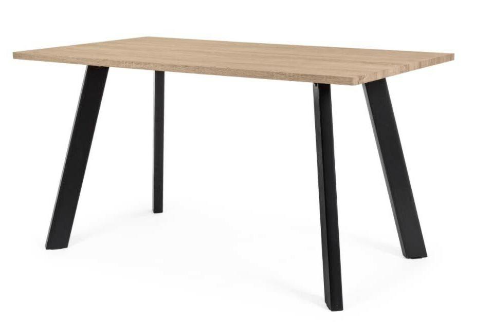 tavolo rettangolare cucina salotto stile industriale 140x80x