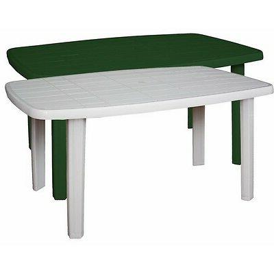tavolo rettangolare da giardino in resina col