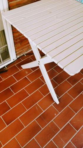 tavolo rettangolare per esterni in legno dipinto