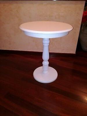 tavolo rotondo 55 cm in legno bianco