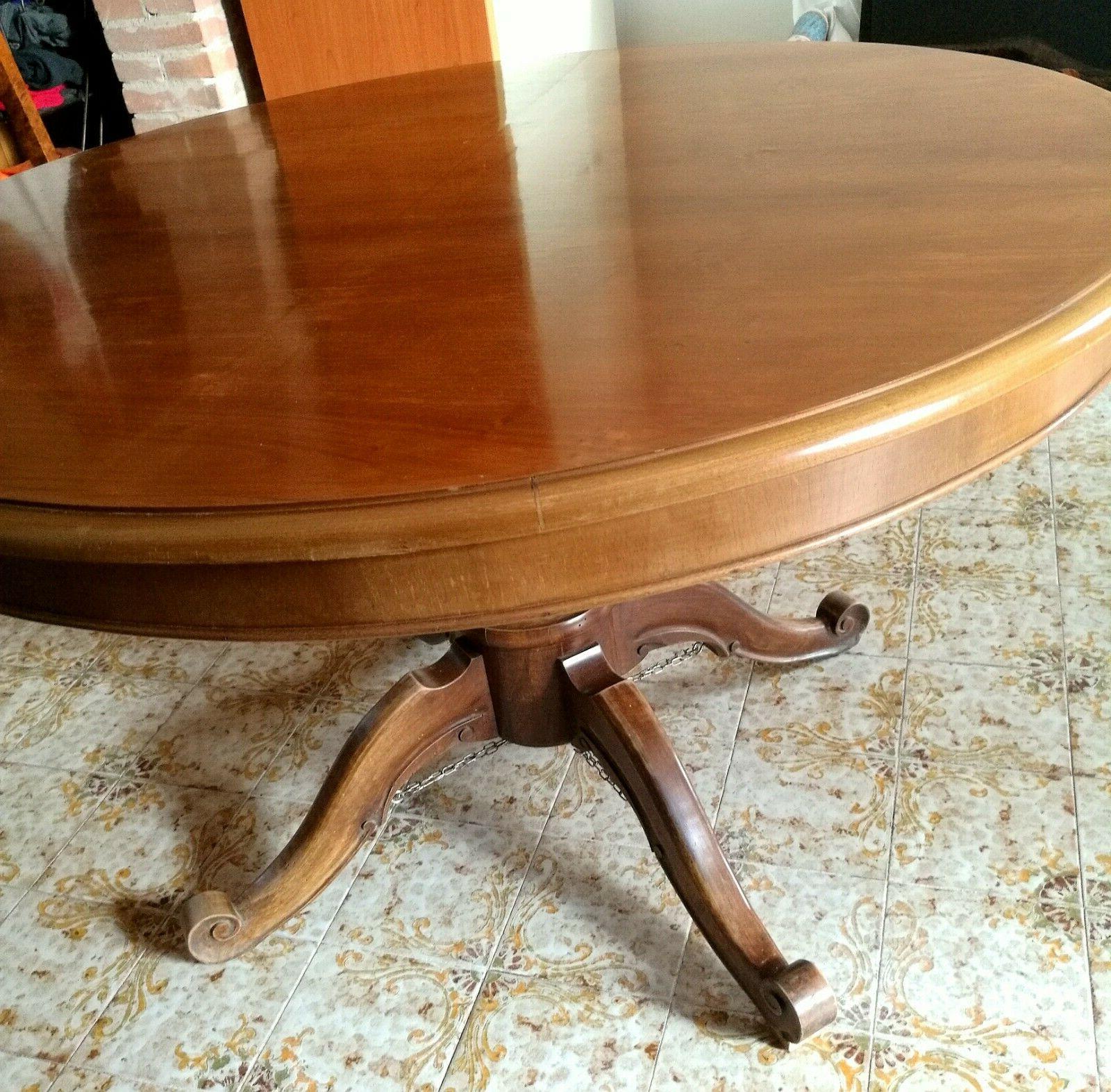 tavolo rotondo in noce diametro 121 cm