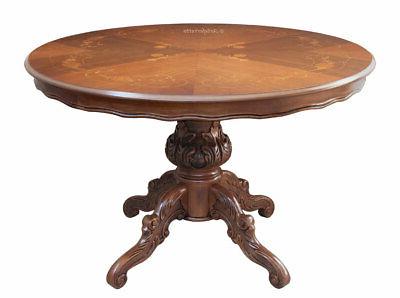 tavolo rotondo intarsiato 120 cm cucina e
