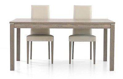 tavolo rovere grigio rettangolare con 4 allunghe