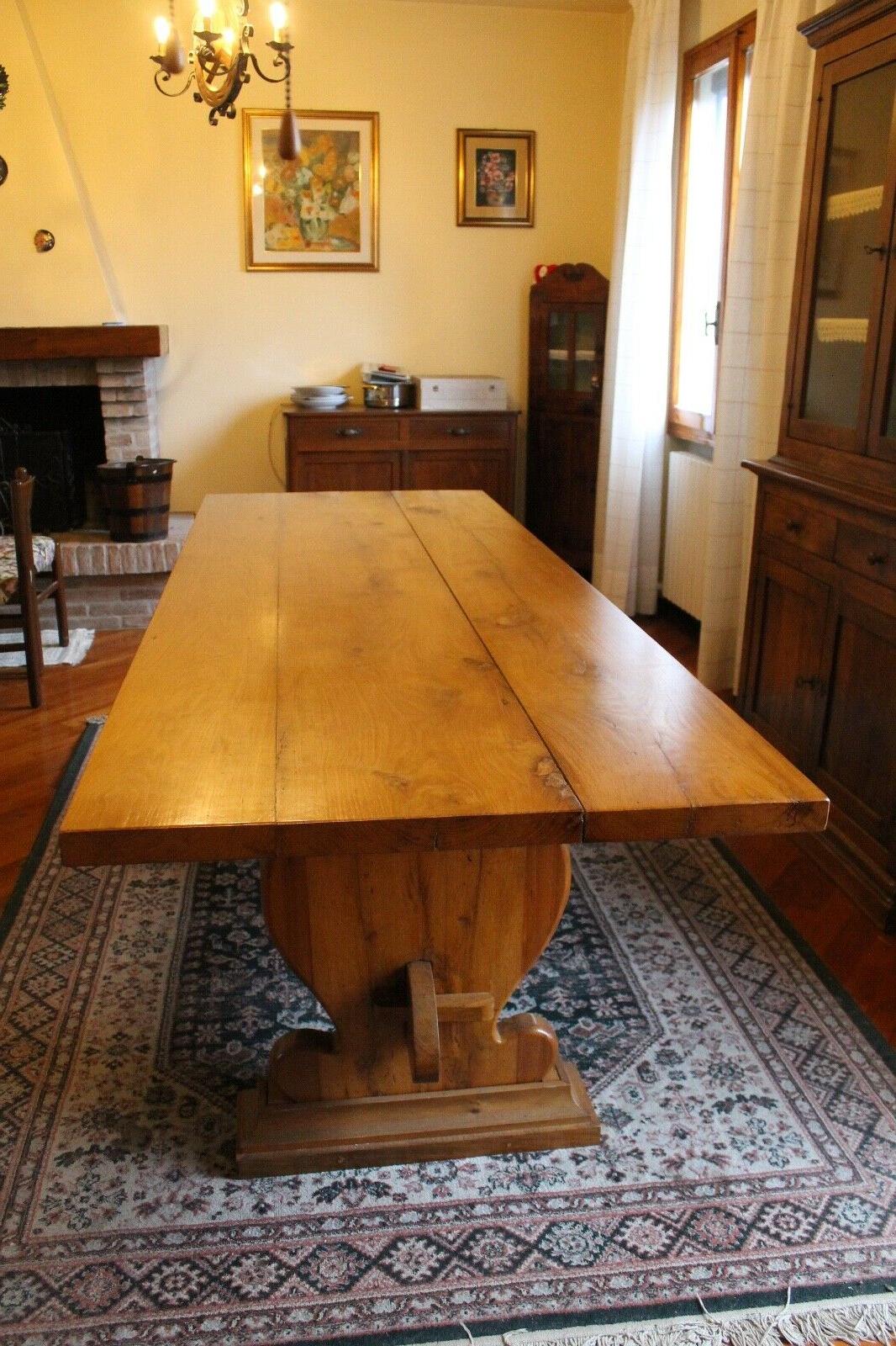 tavolo rustico in rovere massello