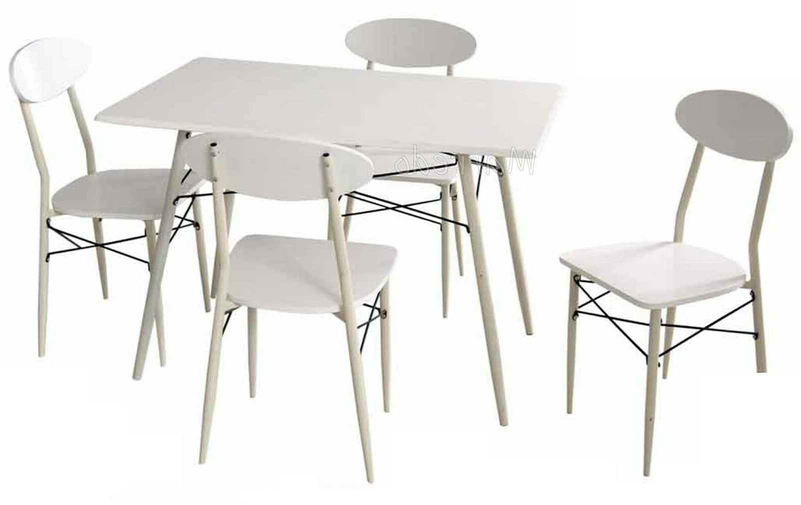 tavolo scandinavo con 4 sedie metallo legno