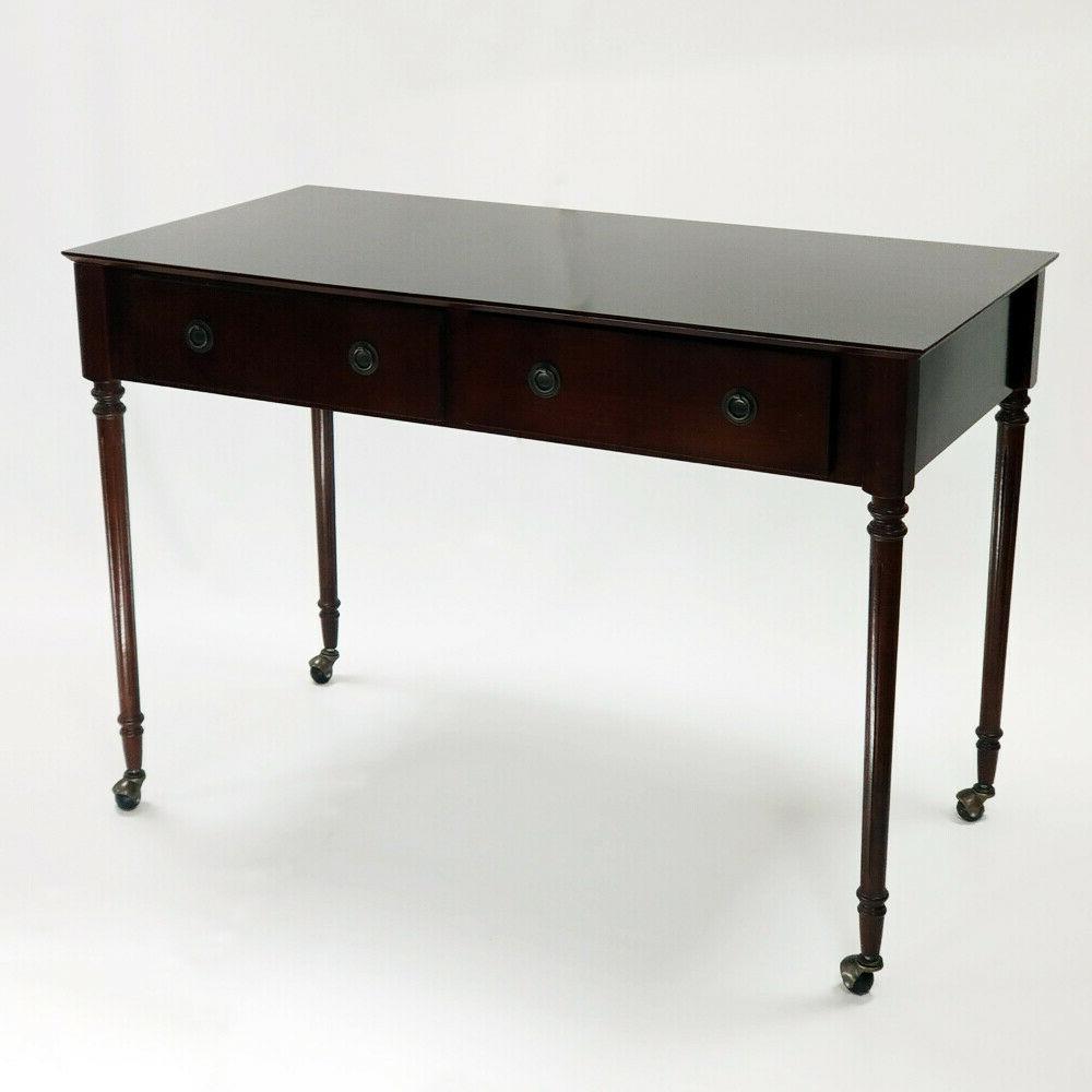 tavolo scrivania legno antico con cassetti classico