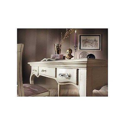 tavolo scrivania scrittoio legno massello col bianco