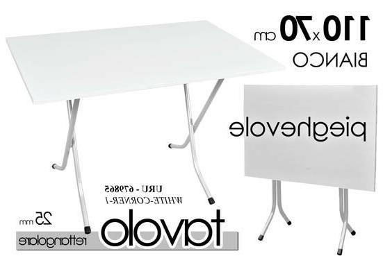 tavolo tavolino h70 110 bianco rettangolare pieghevole