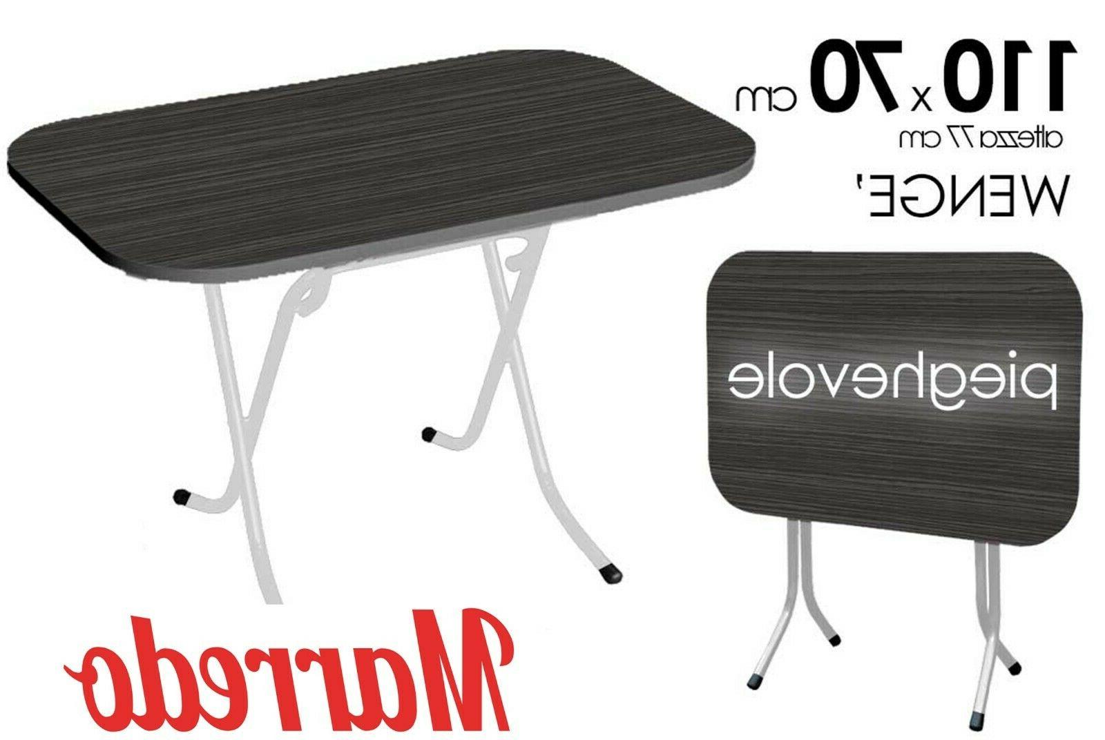 tavolo tavolino h77 110 70cm rettangolare pieghevole