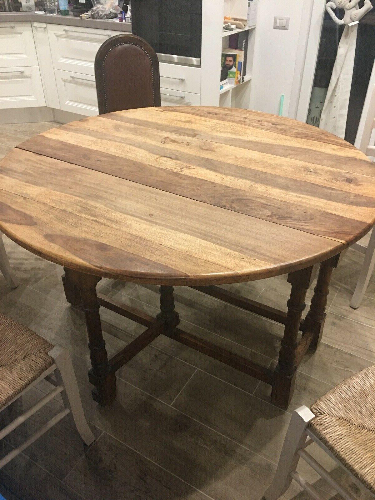 tavolo tondo rotondo artigianale cucina soggiorno in