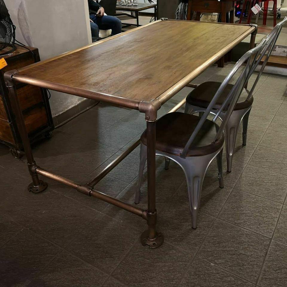 tavolo tubo loft design vintage industriale etnico