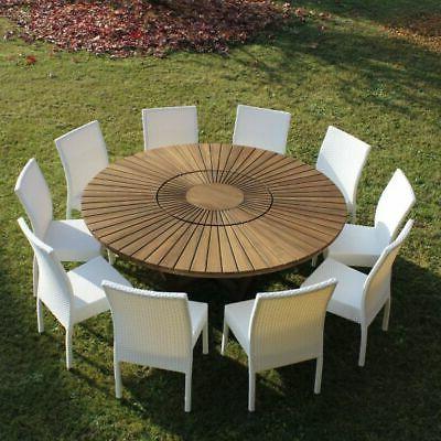 teakonme tavolo da esterno rotondo in legno