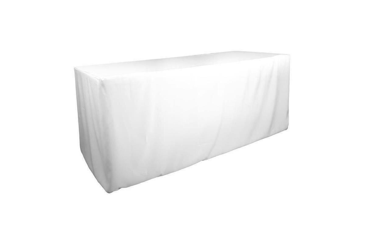 tischuberwurf bianco per tavoli pieghevoli 183cm tovaglia