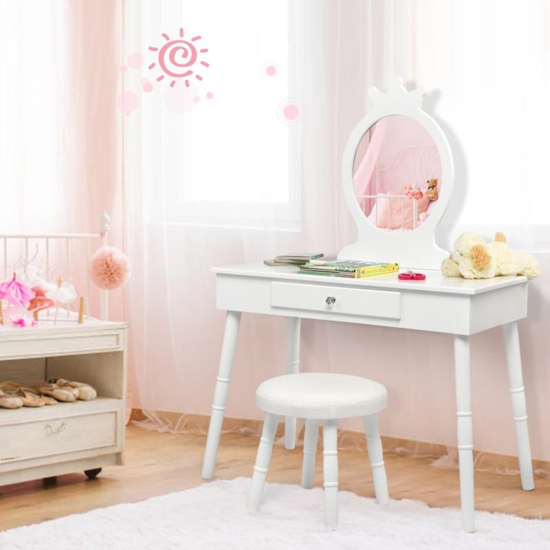 toeletta con specchio per bambini set tavolo