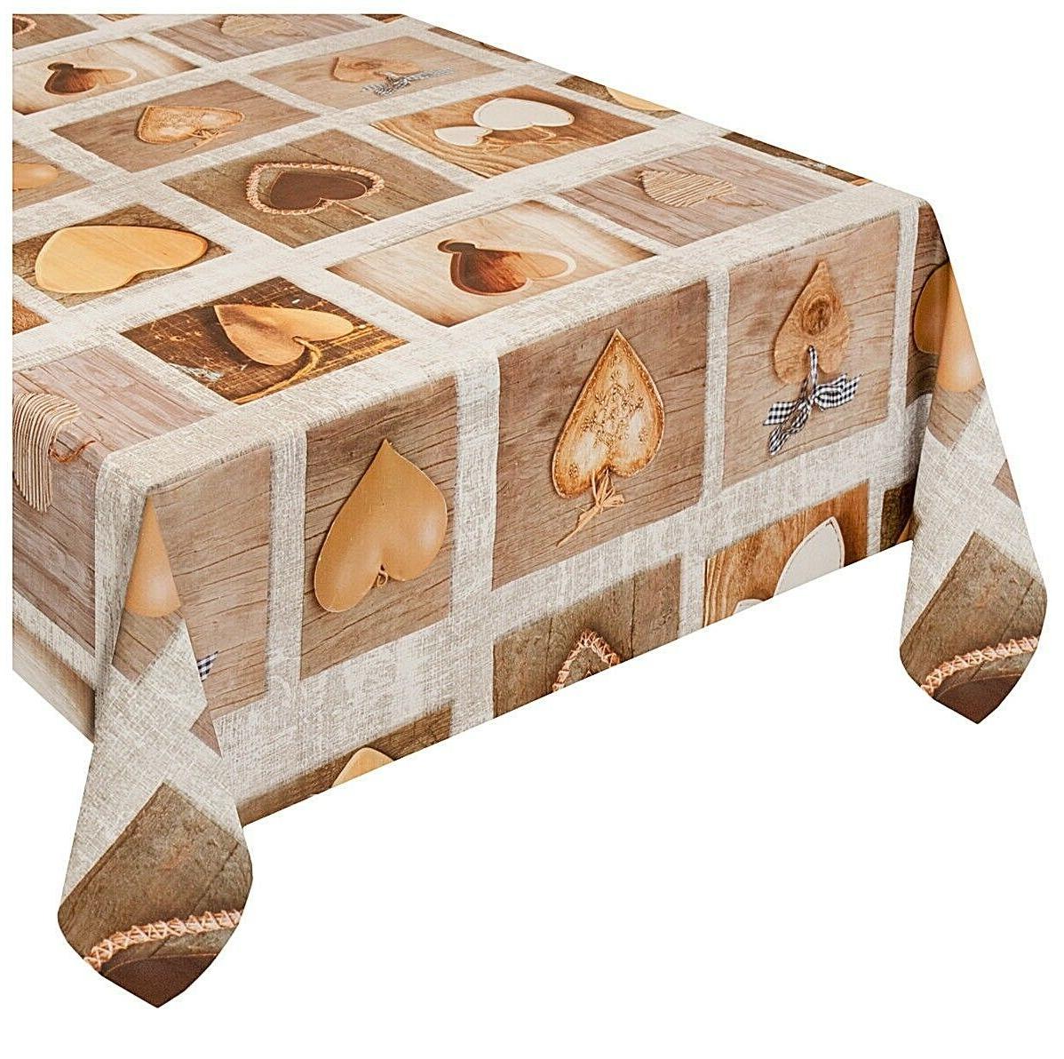 tovaglia antimacchia cucina shabby chic cuori effetto