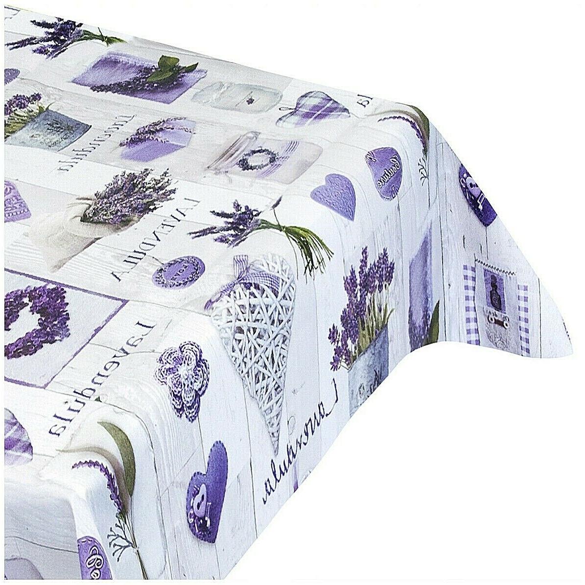 tovaglia antimacchia lavanda copri tavolo cucina plastificat