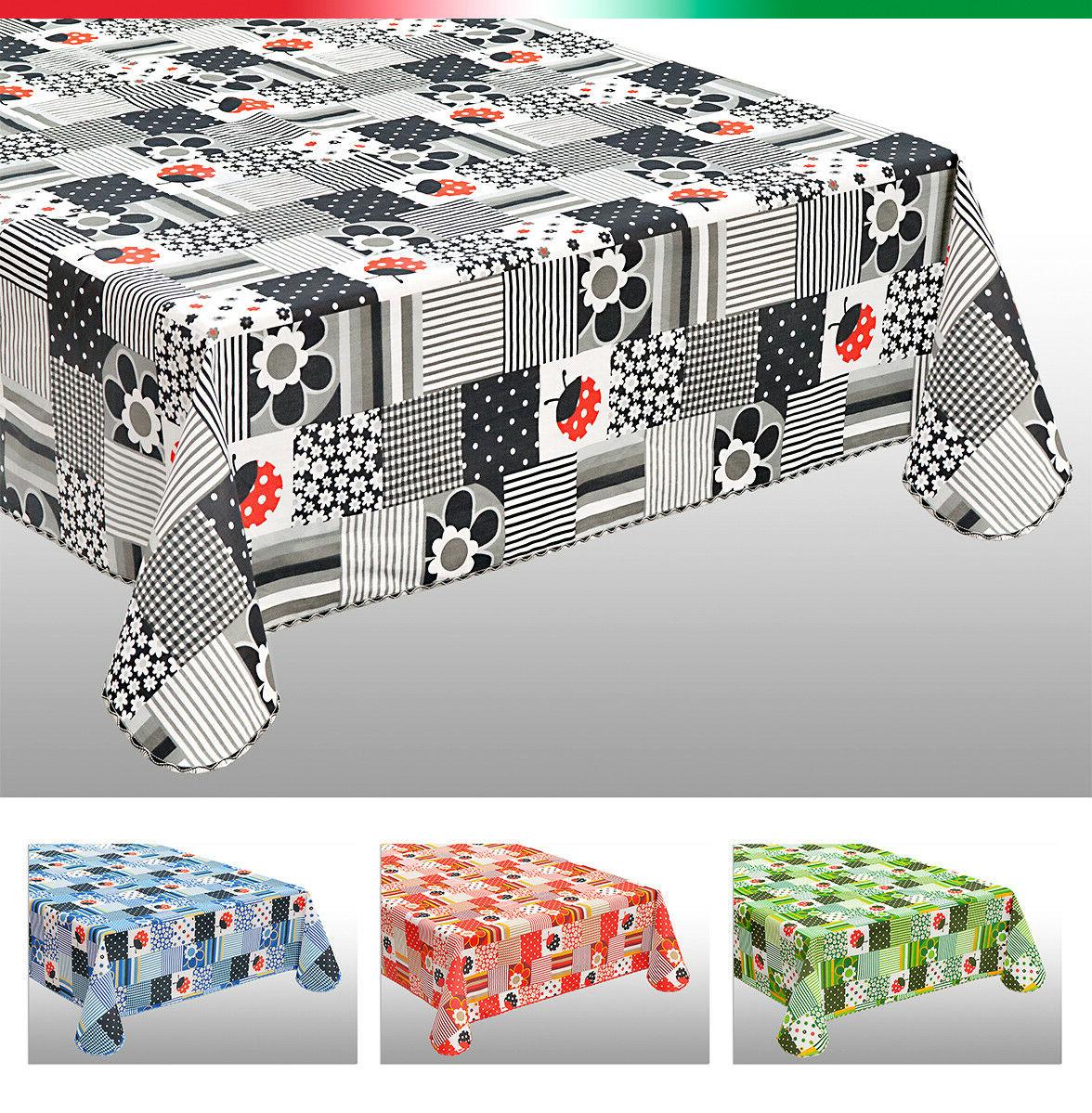 tovaglia cucina antimacchia cotone plastificato bordata piu