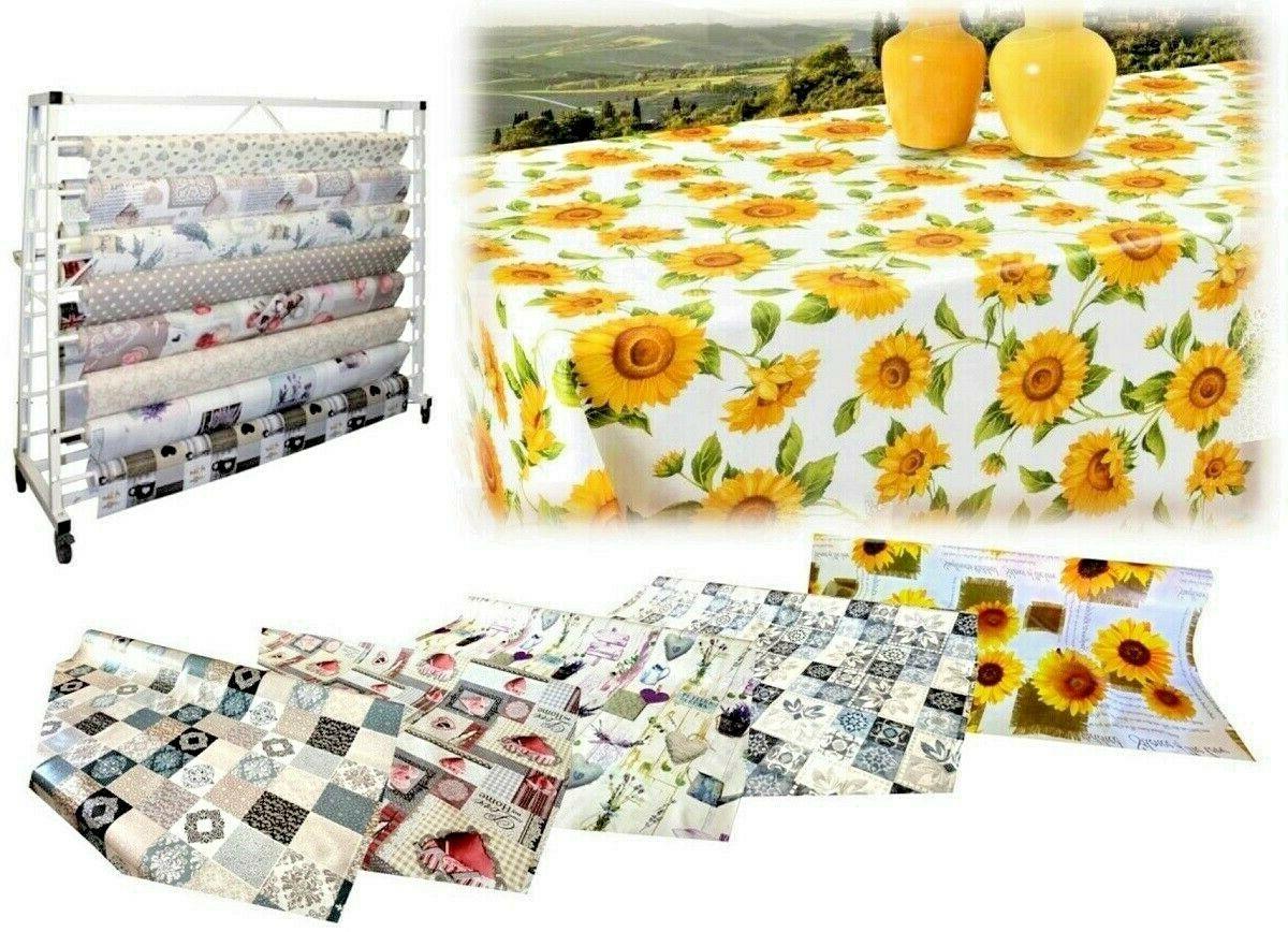 Russo Tessuti Tovaglia Plastificata Antimacchia – Motivo Cuore Shabby, Giallo, 6 Posti (135x175 Cm)