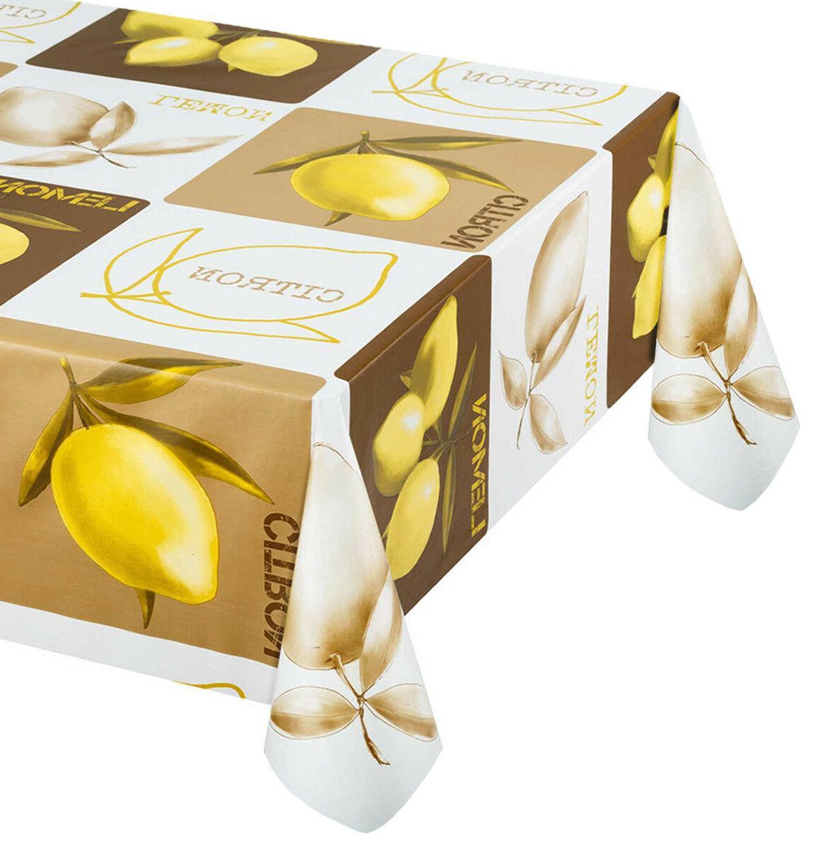tovaglia cucina limoni su finto legno antimacchia