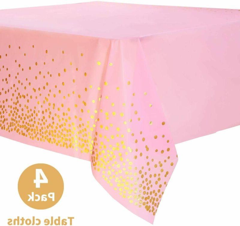 tovaglia per feste rosa e oro usa