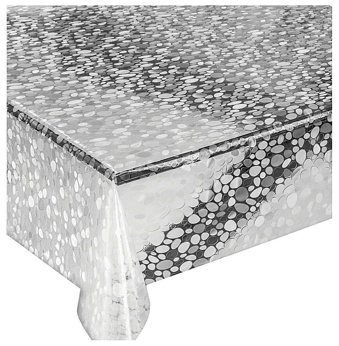 tovaglia trasparente pietre al metro h140 pvc