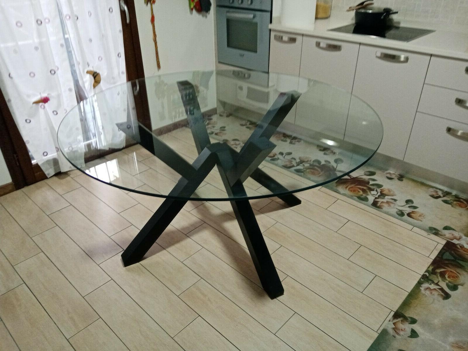 vendo tavolo tondo d140 in vetro e