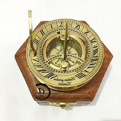 vintage piccolo meridiana grafico vecchio orologio bussola